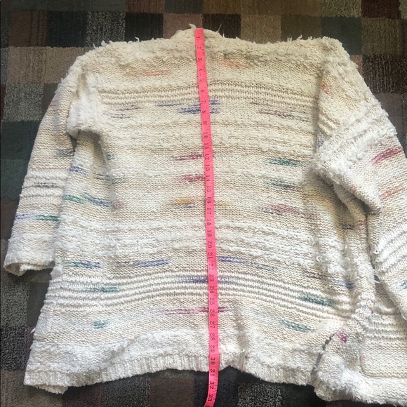 Anthropologie Cream Multicolor Knit Cardigan - Picture 4 of 4